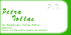 petra tollas business card